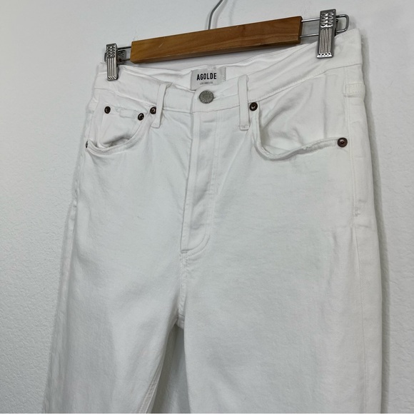 AGOLDE White Riley Ankle Crop Jeans 26” size 27 - Picture 3 of 8
